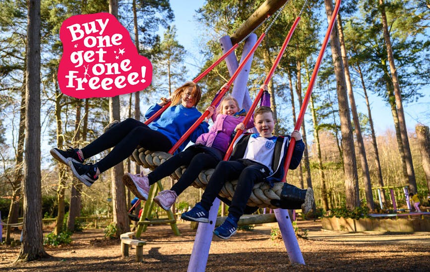 Buy one get one free this February Half Term at BeWILDerwood Cheshire